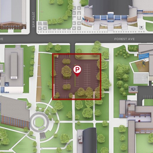 Map of Parking Lot 13