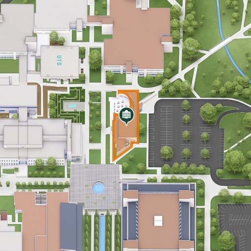 Map of Cecil and Ida Green Center (GC)