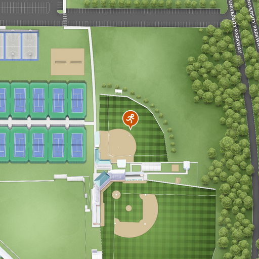 Map of UTD Softball Field
