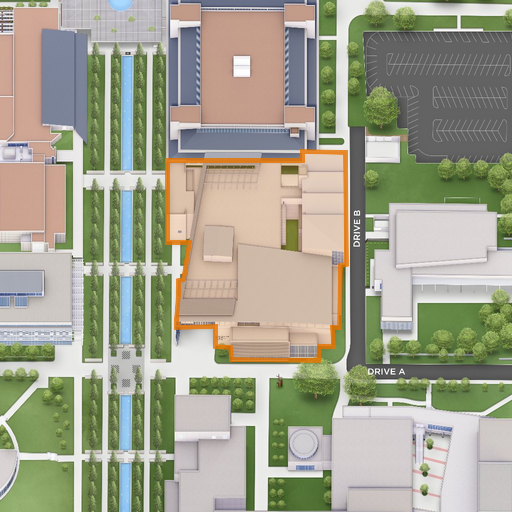 Map of Edith O'Donnell Arts & Technology Building (ATC)