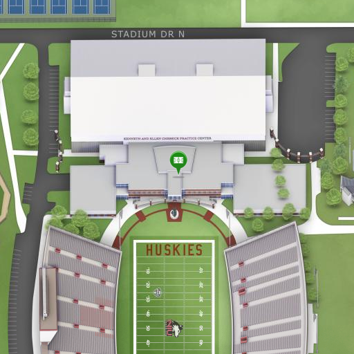 Map of Yordon Academic and Athletic Performance Center