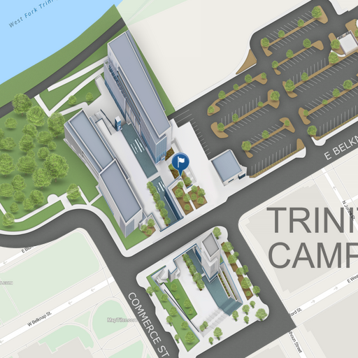 Map of TRCE Trinity River Campus East