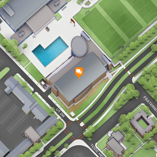 Map of Student Recreational and Fitness Center (TRECS)