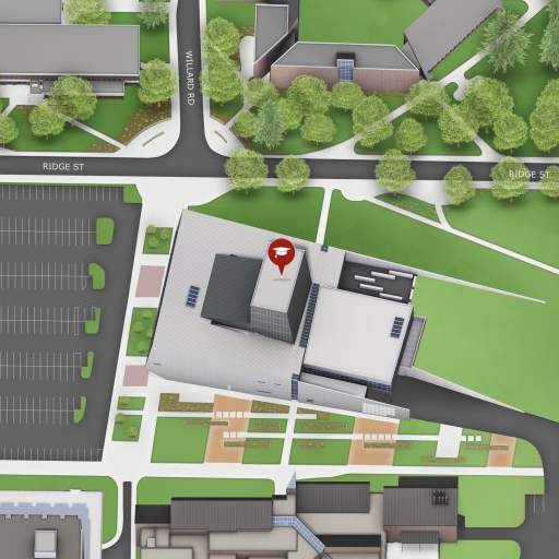 Map of Wolfe Center for the Arts