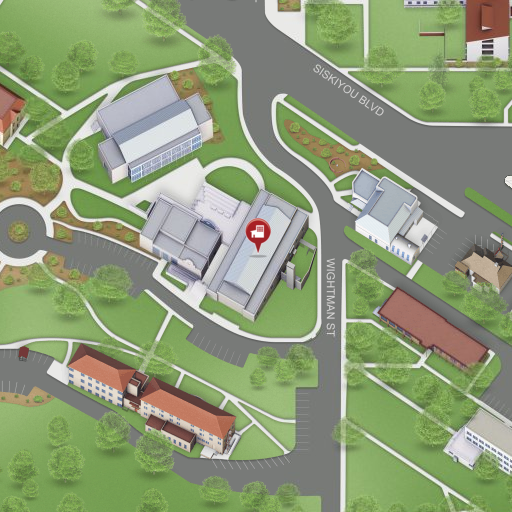 Map of Center for the Visual Arts at SOU