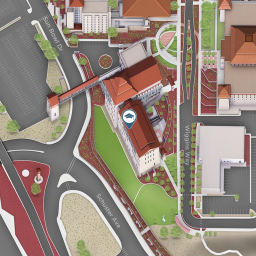 Map of Health Sciences and Nursing Building